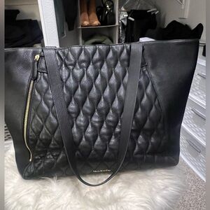 Black leather, Vera Bradley tote bag!